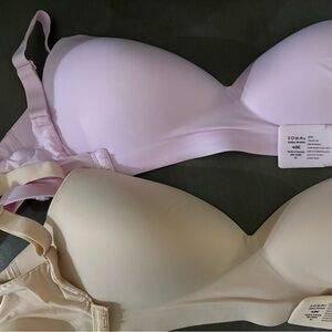 Soma 40C Enbliss Wireless Light Pink and Cream Bras. Wireless